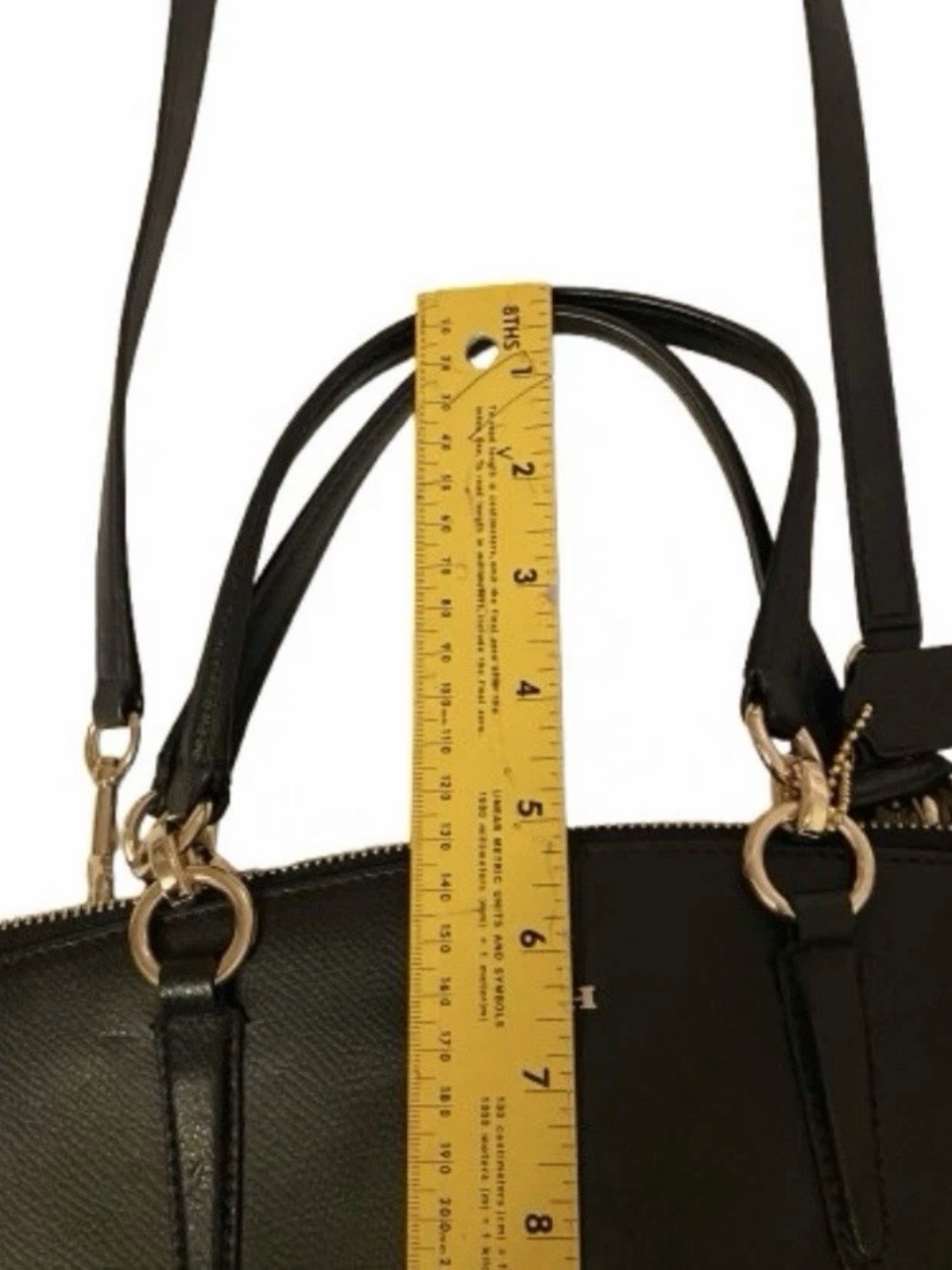 Coach Mini Christie Carryall Black Crossgrain Leather Crossbody Bag F36704 Auth - Picture 9 of 13